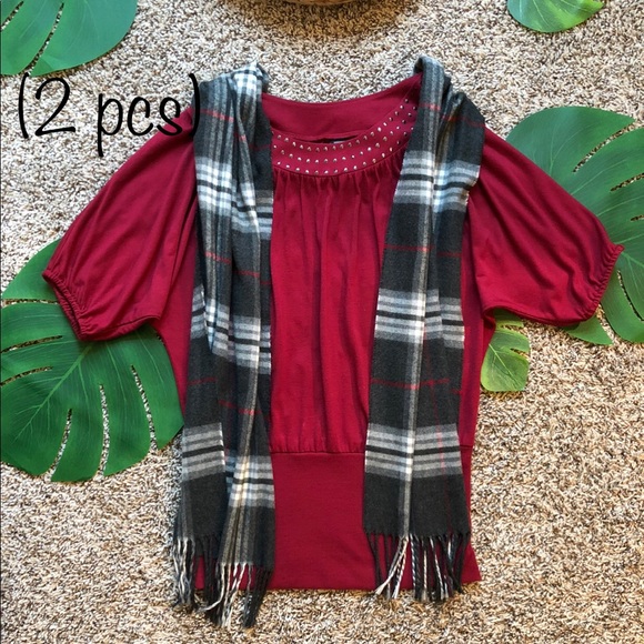 Winter Blouse with Scarf 🧣 - Picture 1 of 8